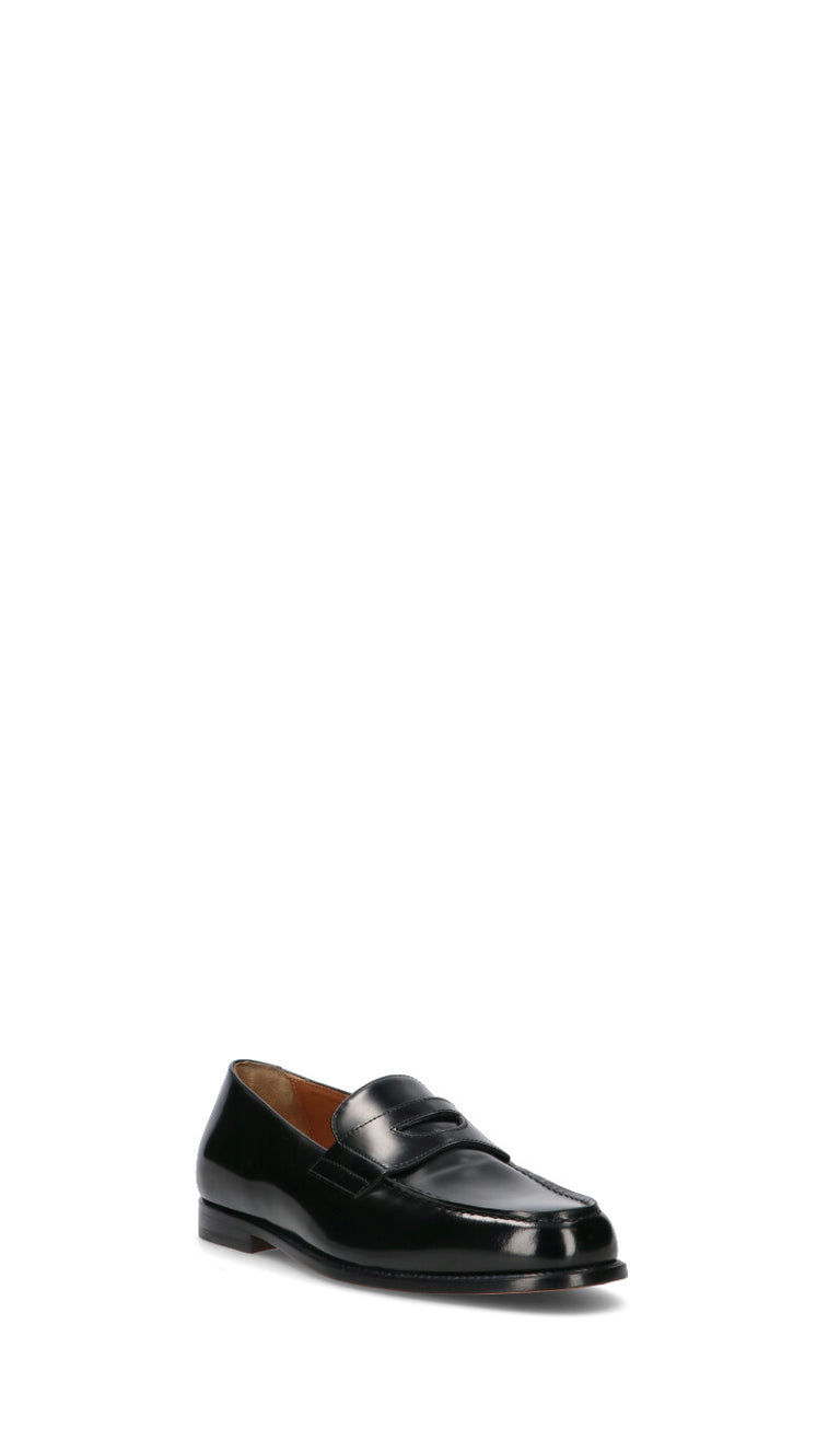 DOUCAL'S Mocassino uomo nero in pelle