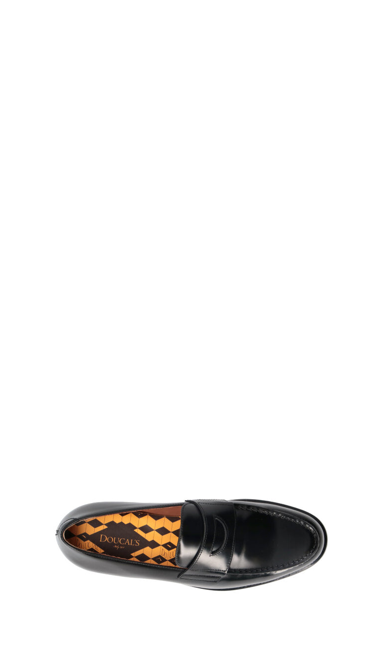 DOUCAL'S Mocassino uomo nero in pelle