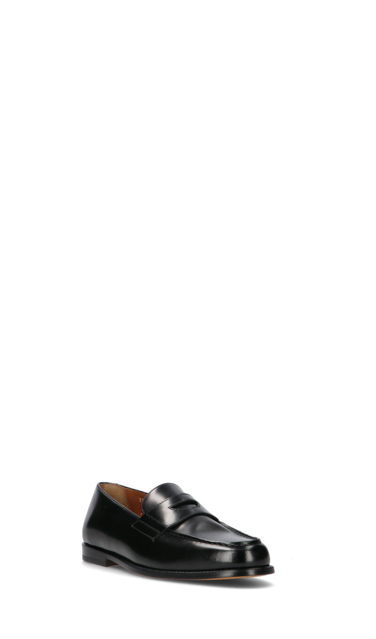 DOUCAL'S Mocassino uomo nero in pelle