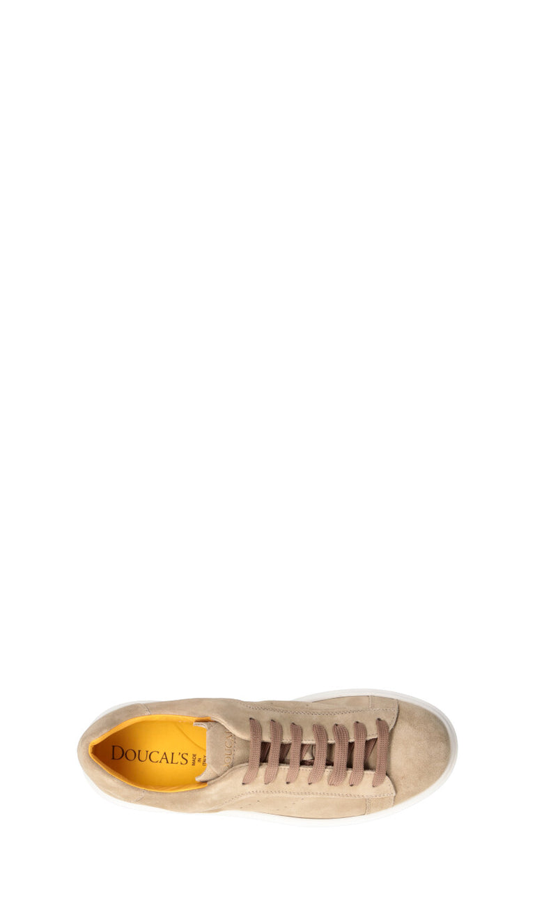DOUCAL'S Sneaker uomo beige in suede