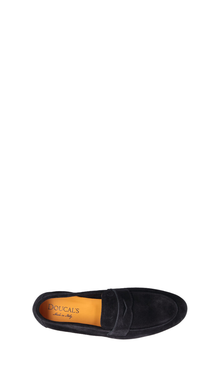 DOUCAL'S Mocassino uomo blu in suede