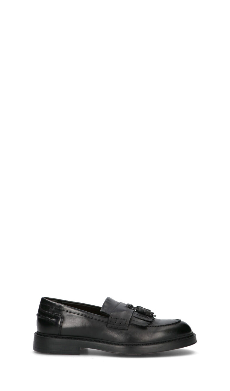 DOUCAL'S Mocassino uomo nero in pelle