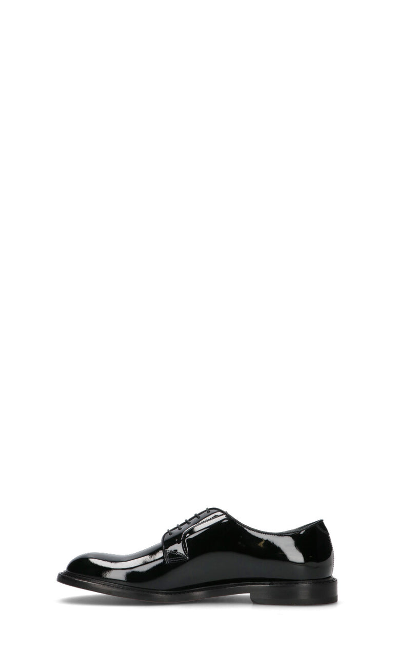 DOUCAL'S Stringata uomo nera in pelle