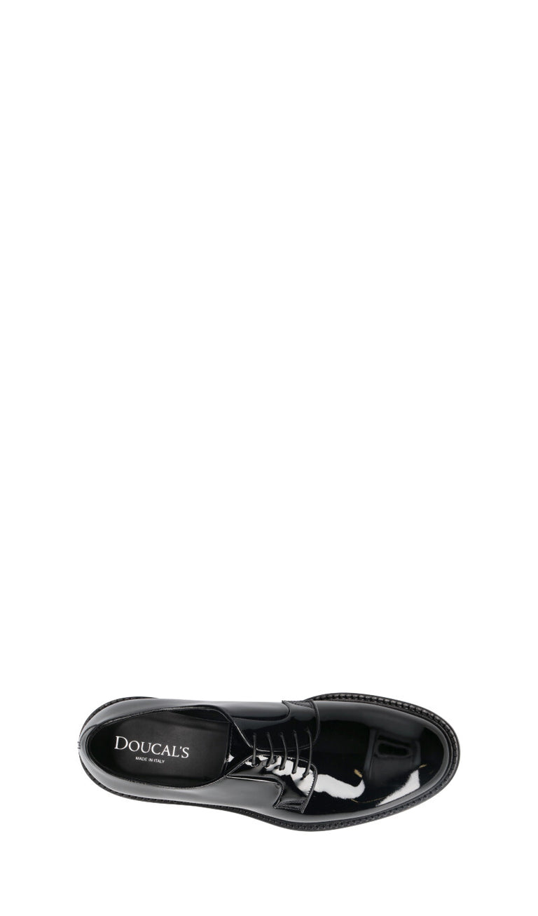 DOUCAL'S Stringata uomo nera in pelle