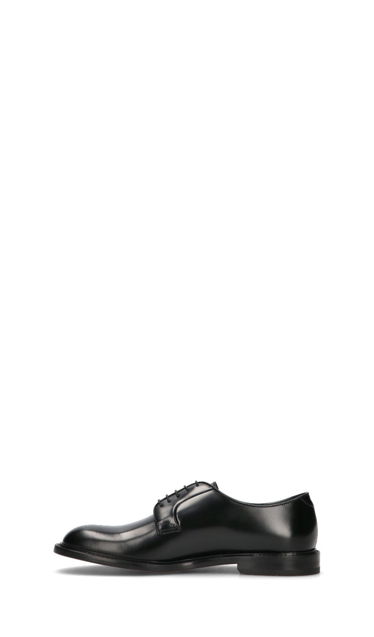 DOUCAL'S Stringata uomo nera in pelle