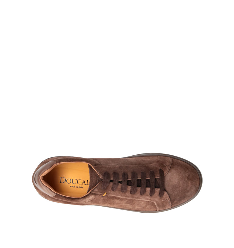 DOUCAL'S Sneaker uomo marrone in suede