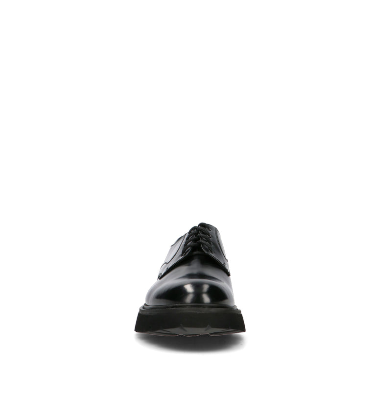 DOUCAL'S Stringata uomo nera in pelle