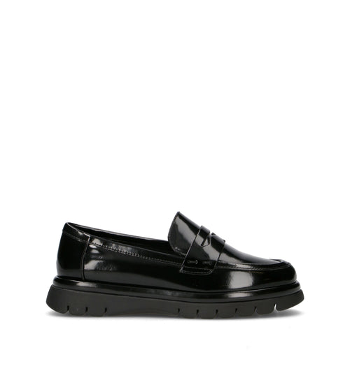 THE FLEXX Mocassino donna nero in pelle