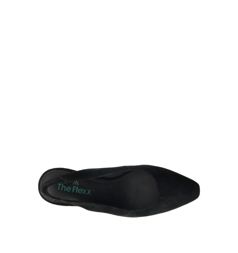 THE FLEXX Slingback donna nera in suede