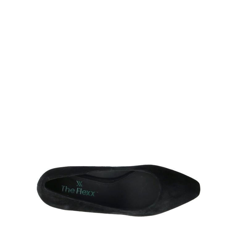 THE FLEXX Décolleté donna nero in suede