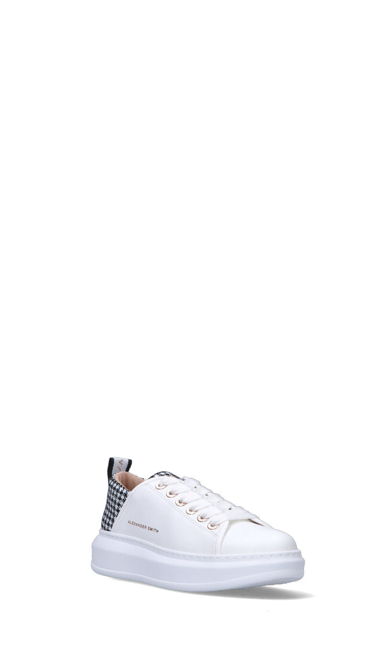 ALEXANDER SMITH Sneaker donna bianca/nera in pelle