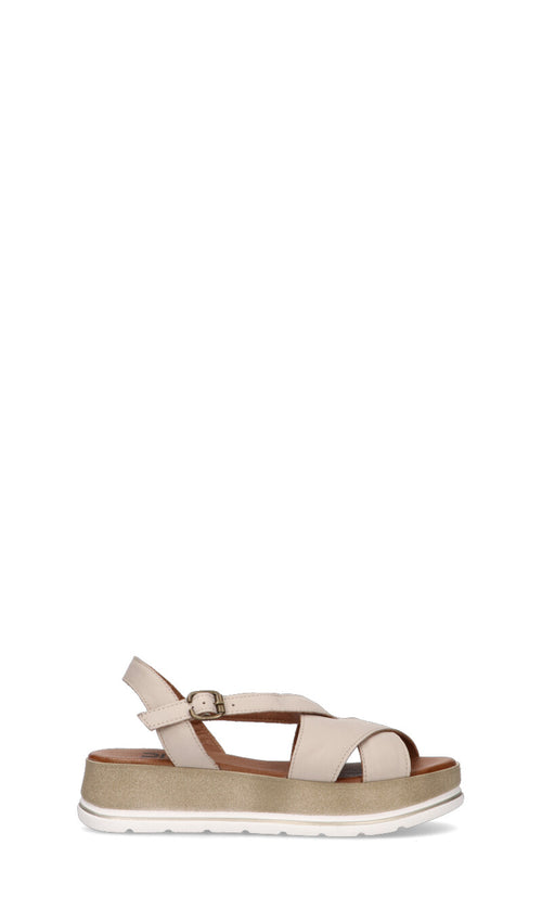 BUENO Sandalo donna grigio in pelle