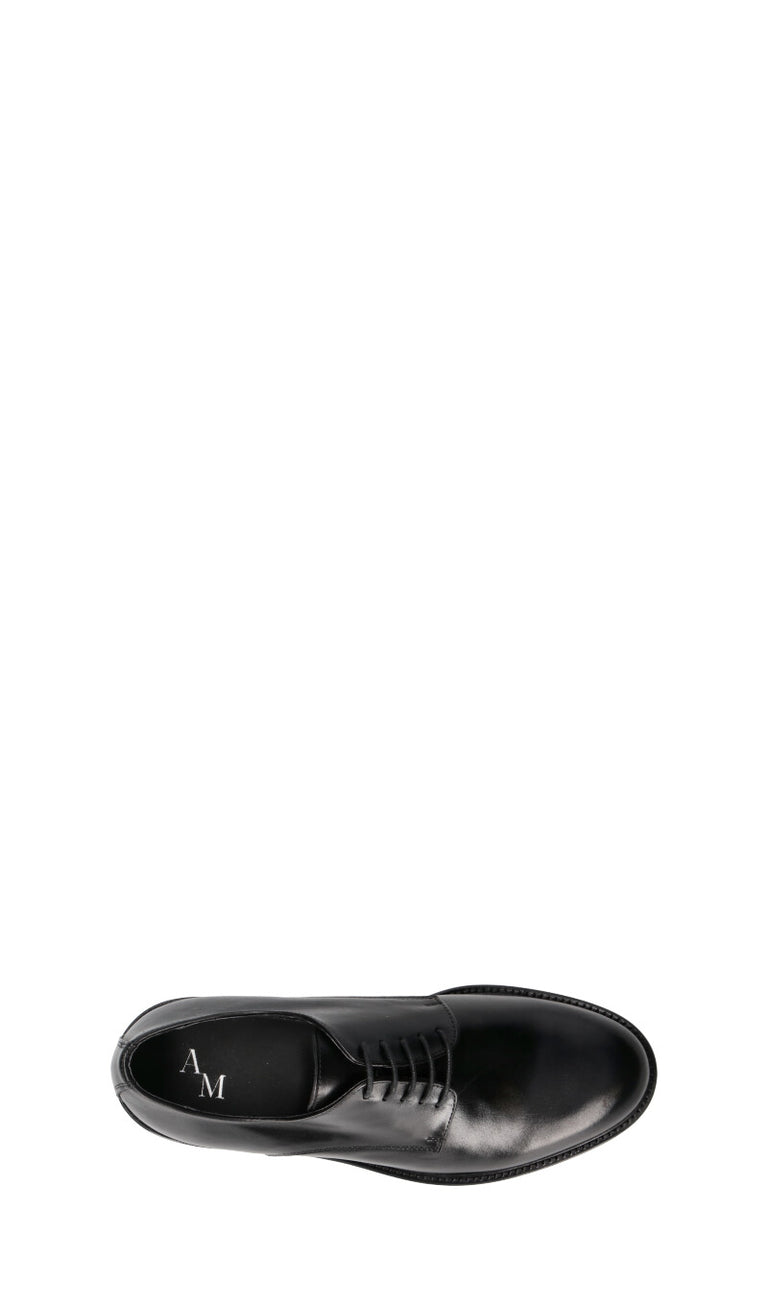 ANTICO MASTRO Stringata uomo nera in pelle