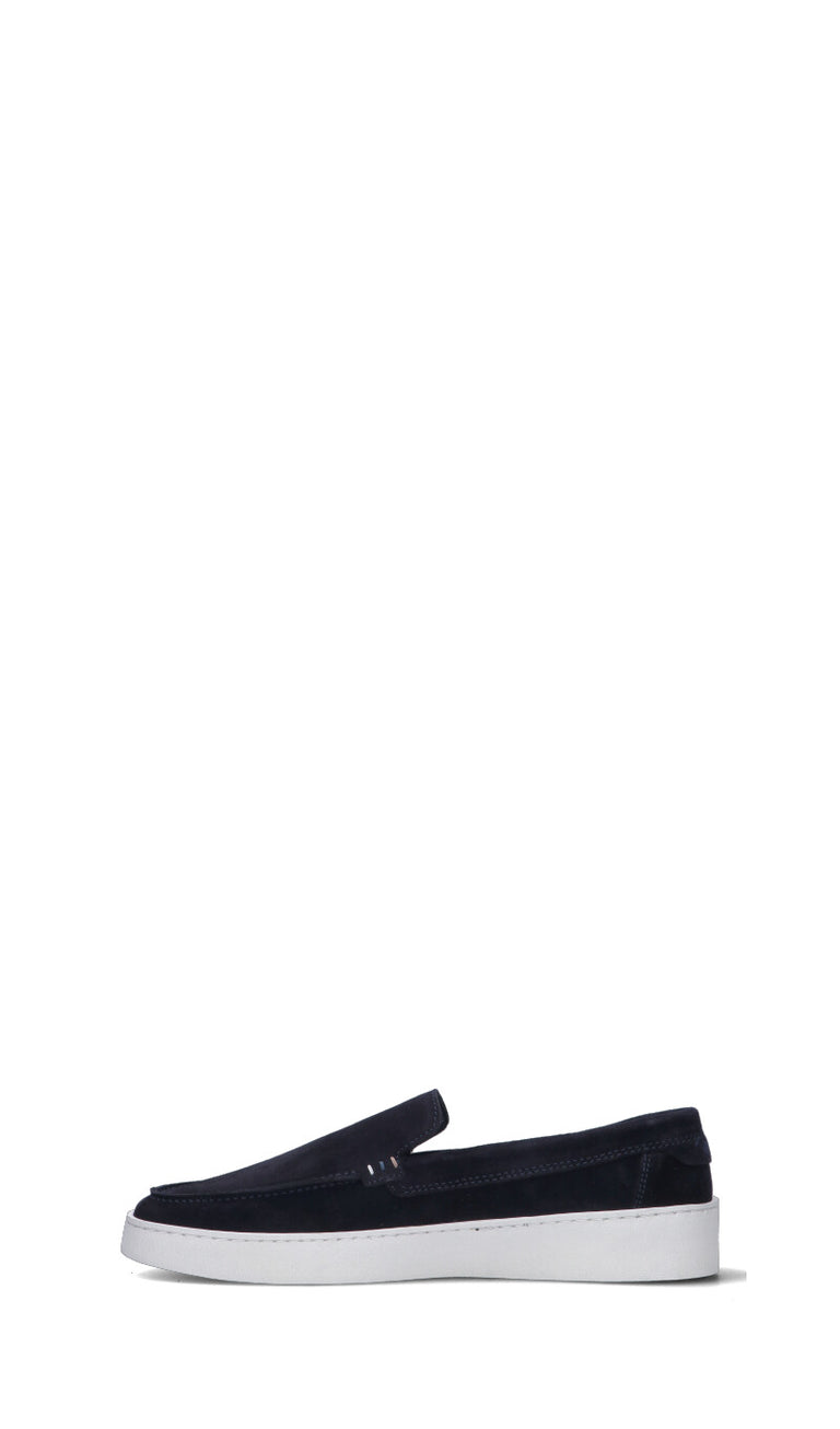 HARMONT&BLAINE Mocassino uomo blu in suede