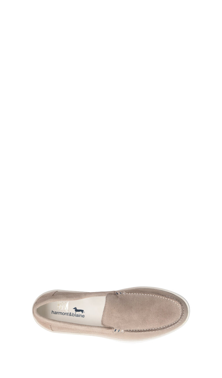 HARMONT&BLAINE Mocassino uomo beige in suede