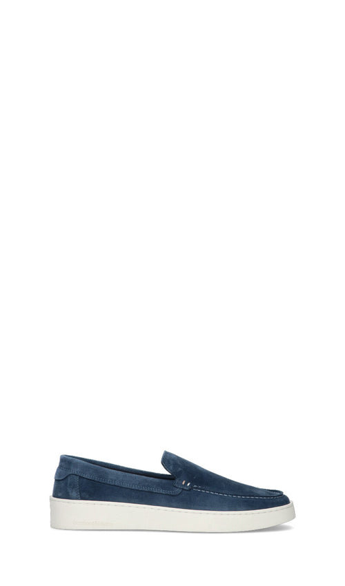 HARMONT&BLAINE Mocassino uomo blu in suede