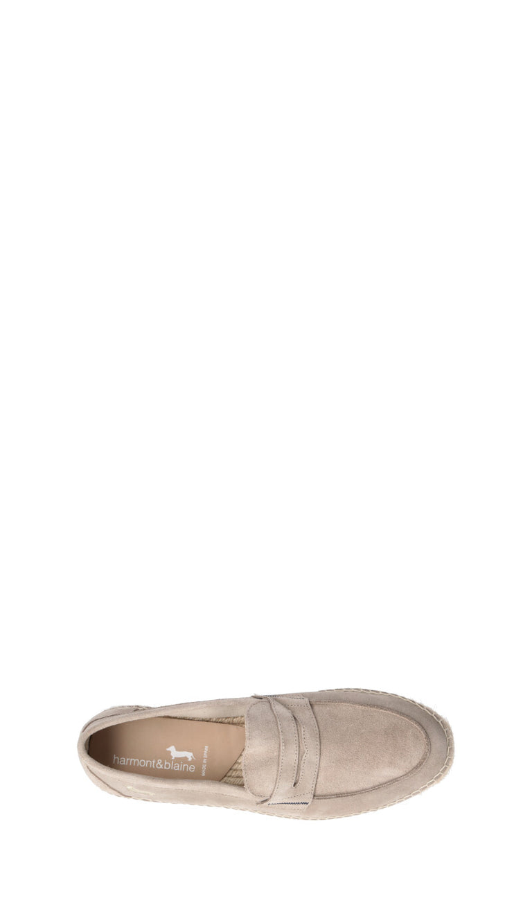 HARMONT&BLAINE Mocassino uomo beige in suede