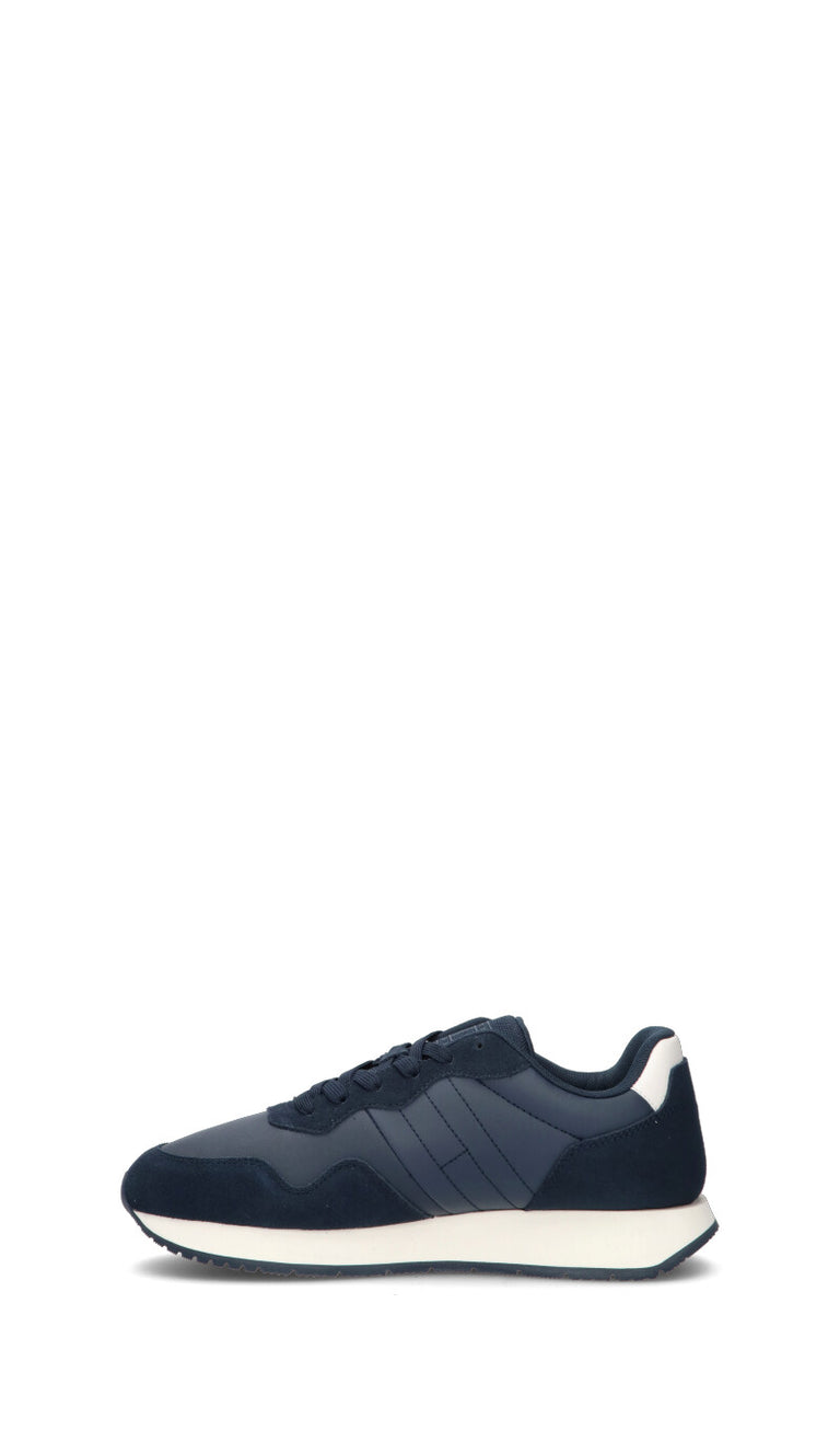 TOMMY HILFIGER JEANS Sneaker uomo blu in suede