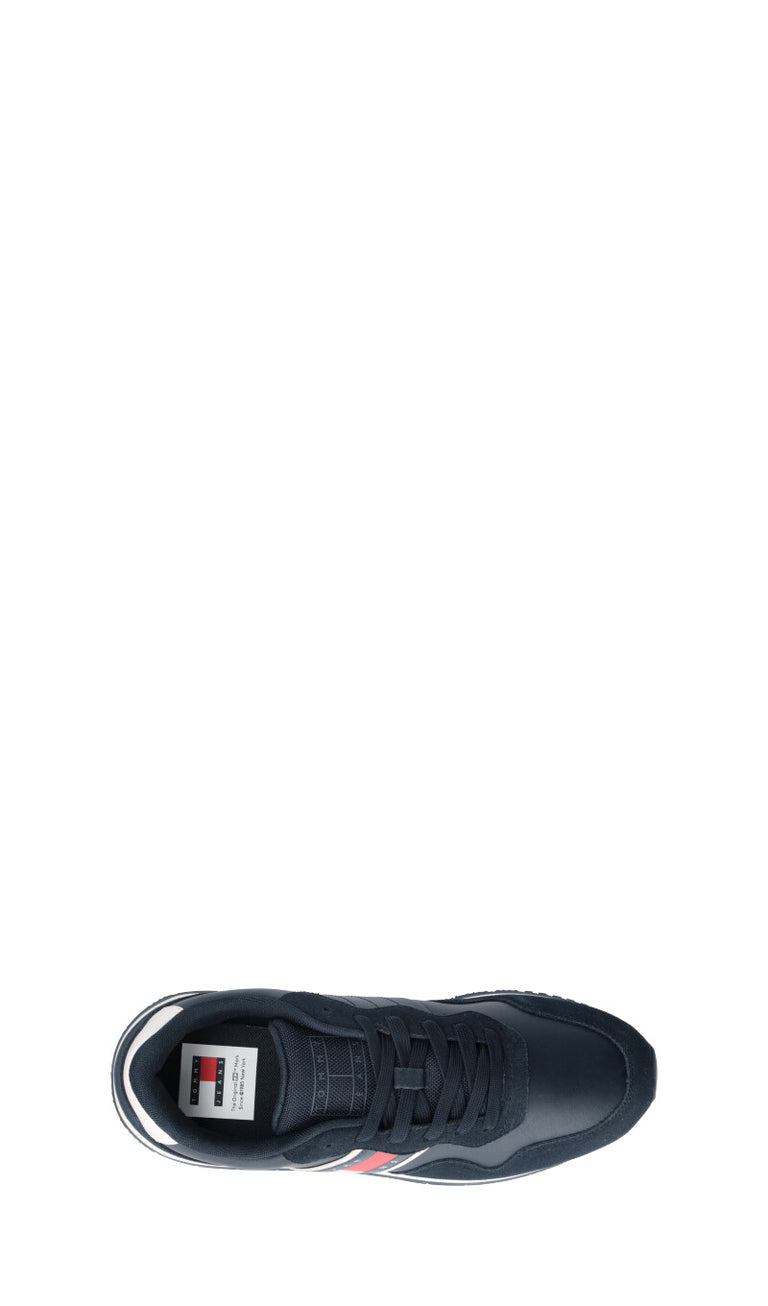 TOMMY HILFIGER JEANS Sneaker uomo blu in suede