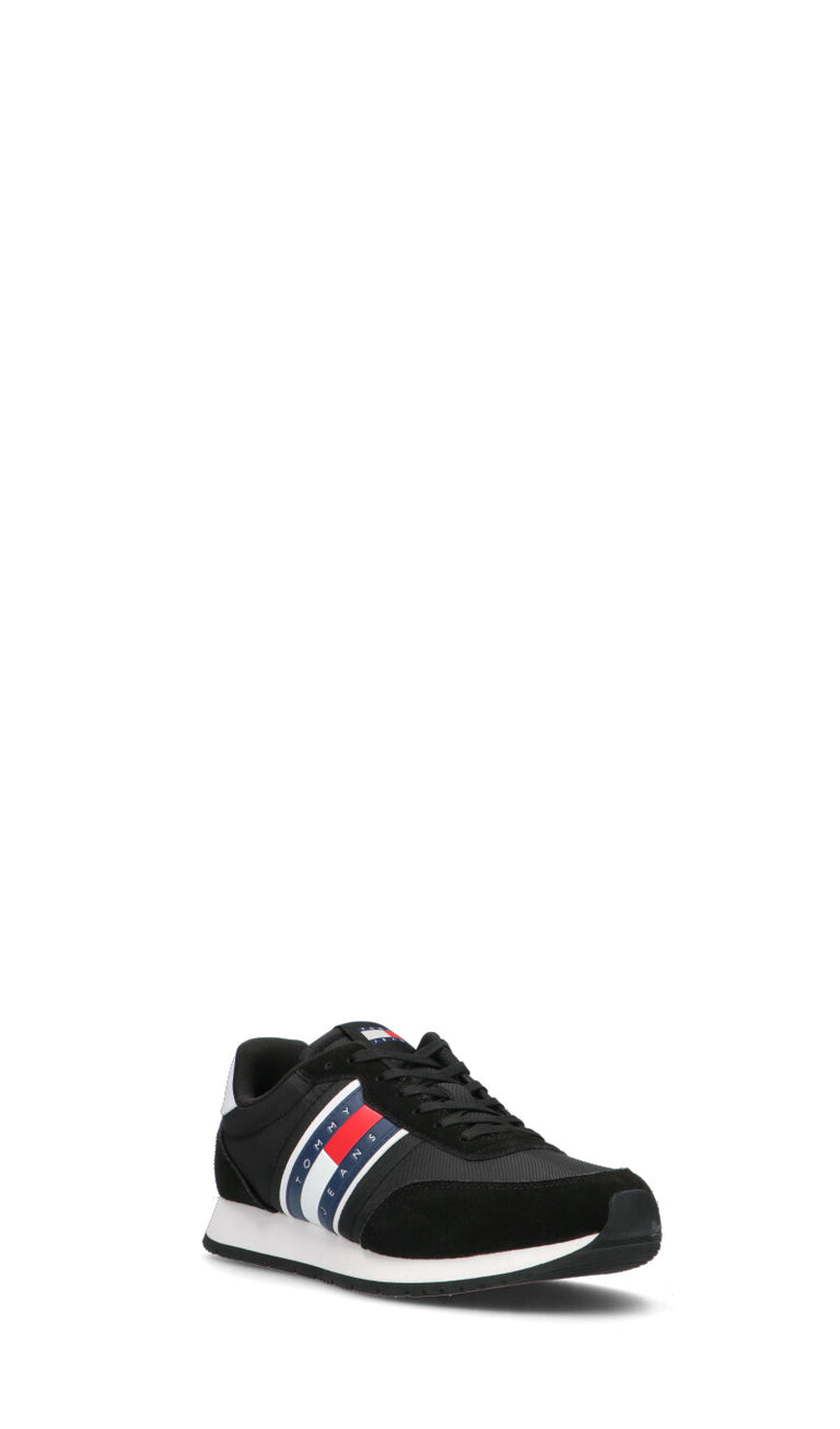 TOMMY HILFIGER JEANS sneaker uomo nera in suede
