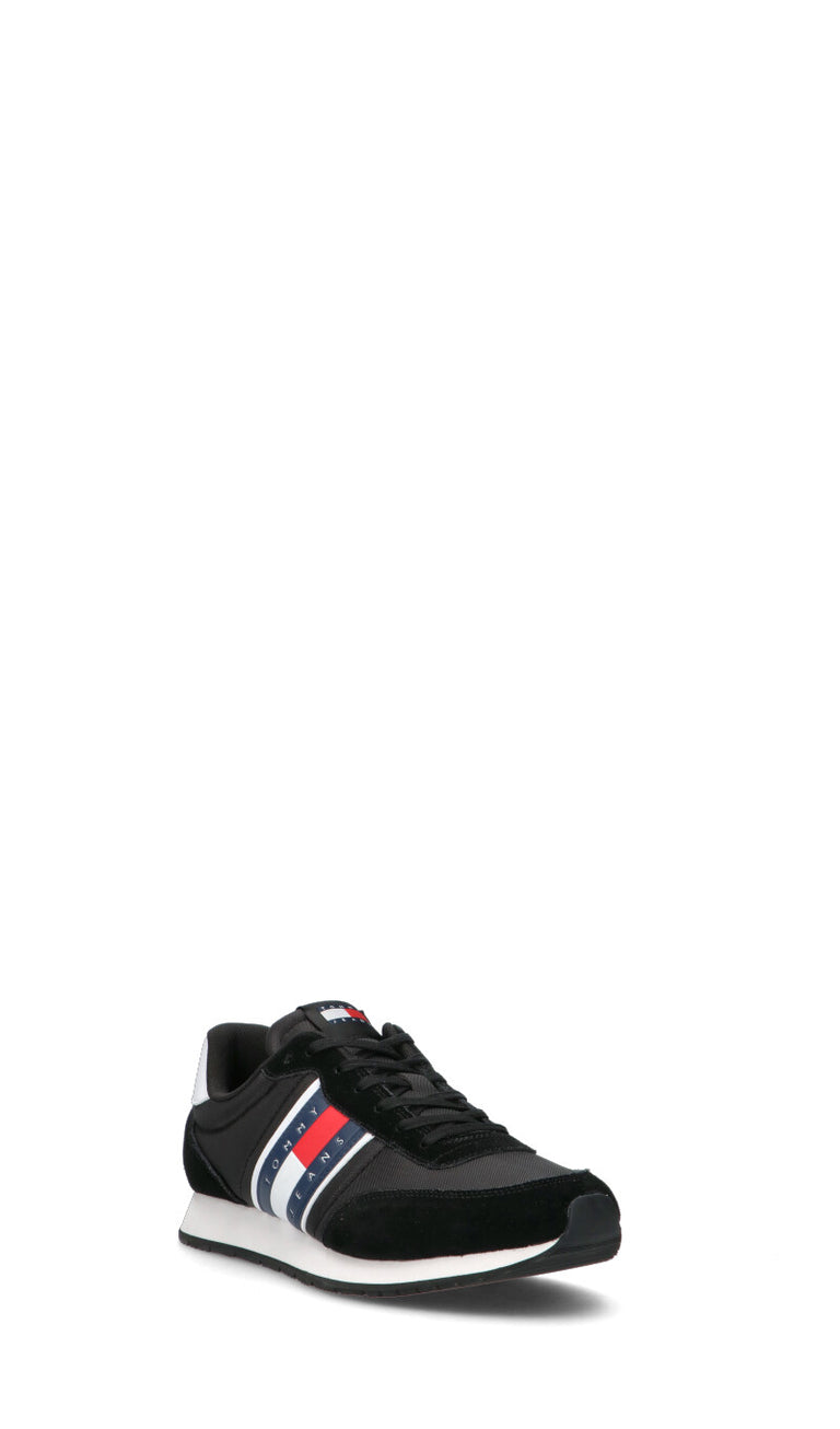 TOMMY HILFIGER JEANS sneaker uomo nera in suede