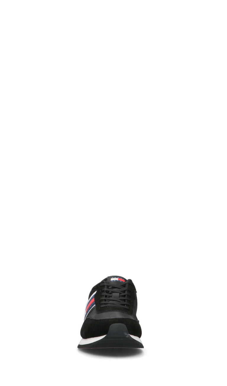 TOMMY HILFIGER JEANS sneaker uomo nera in suede