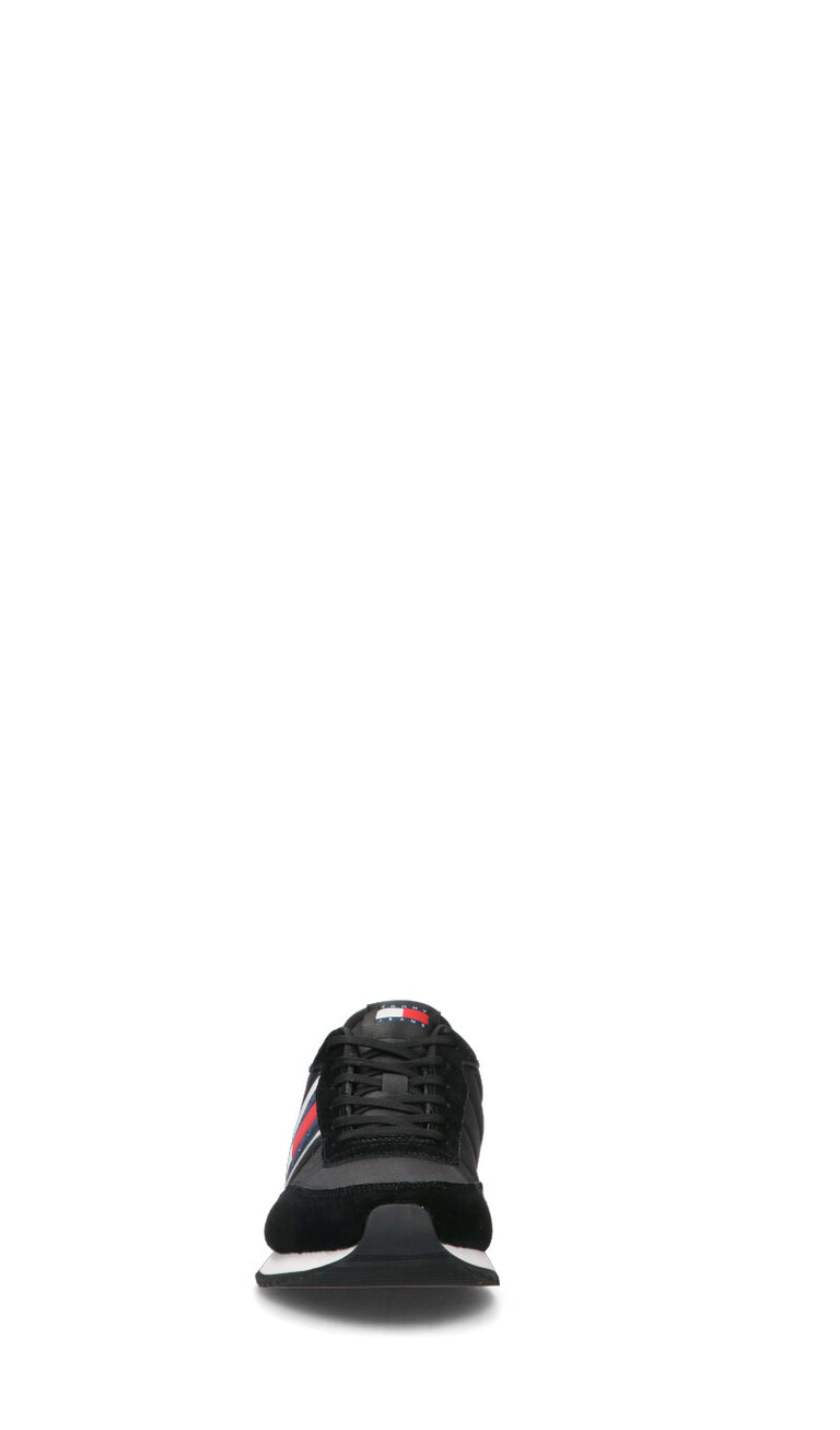 TOMMY HILFIGER JEANS sneaker uomo nera in suede