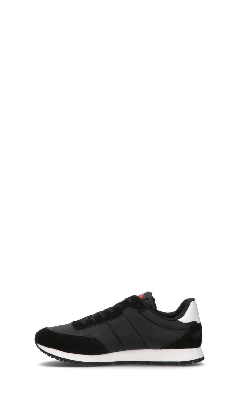TOMMY HILFIGER JEANS sneaker uomo nera in suede