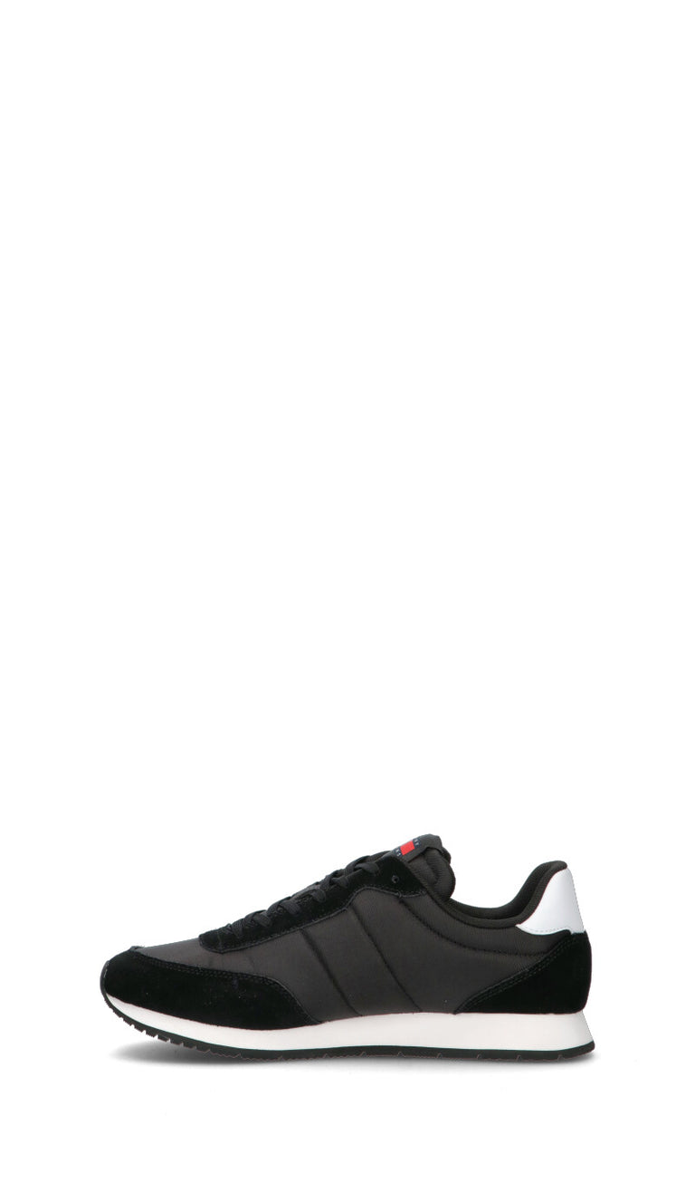 TOMMY HILFIGER JEANS sneaker uomo nera in suede