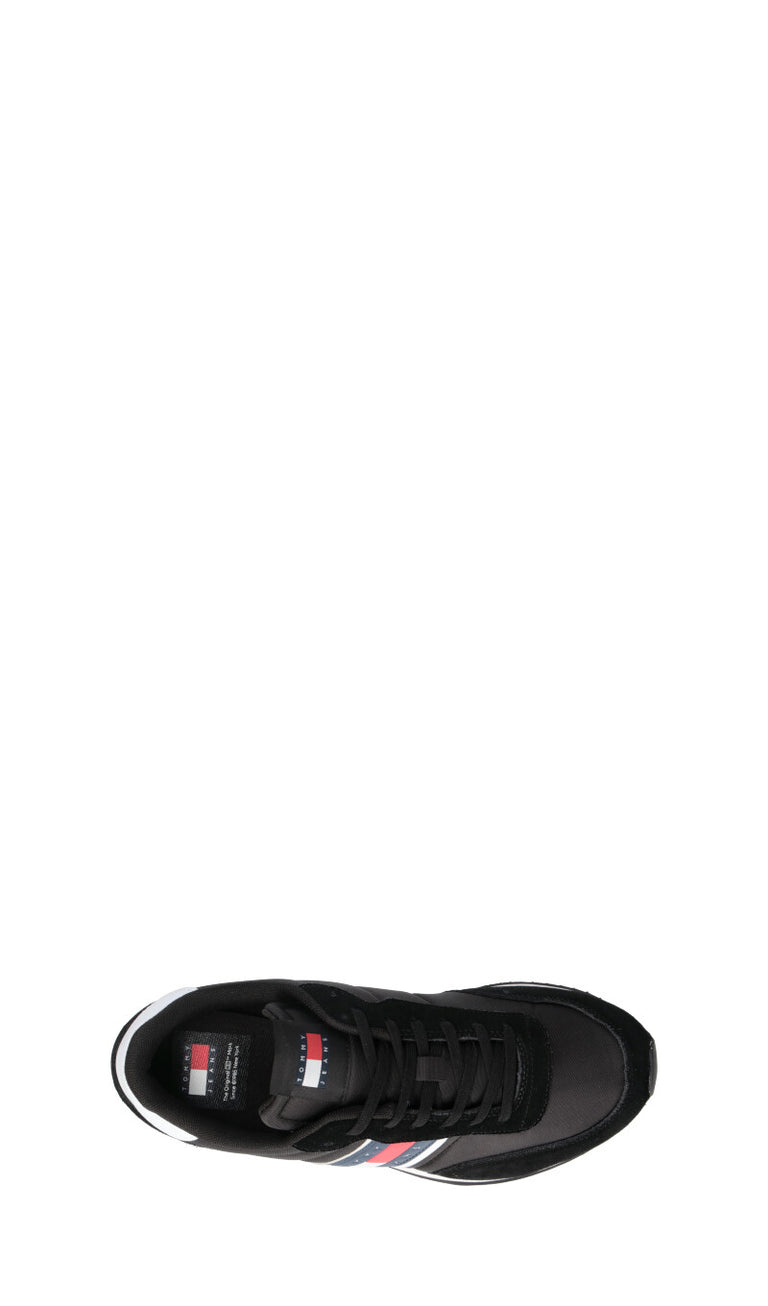 TOMMY HILFIGER JEANS sneaker uomo nera in suede