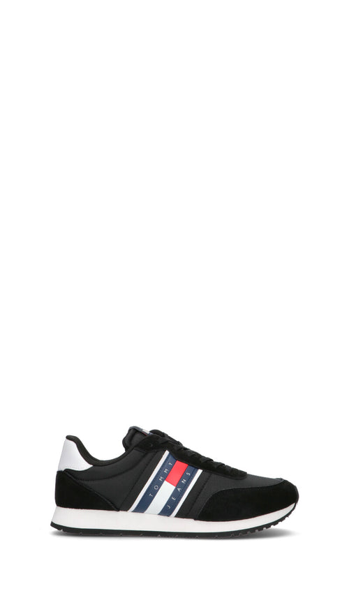 TOMMY HILFIGER JEANS sneaker uomo nera in suede