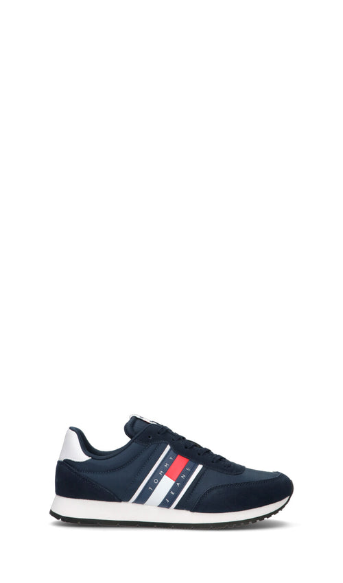 TOMMY HILFIGER JEANS Sneaker uomo blu in suede