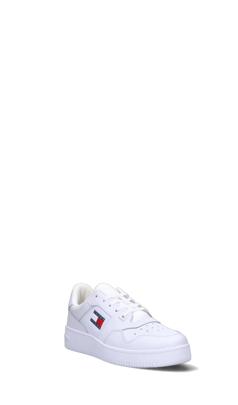 TOMMY HILFIGER JEANS Sneaker uomo bianca in pelle