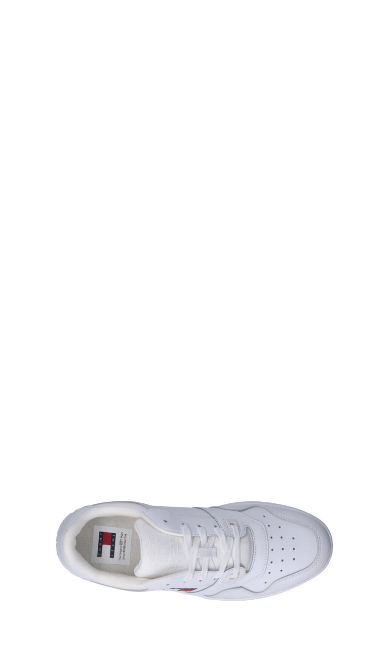 TOMMY HILFIGER JEANS Sneaker uomo bianca in pelle