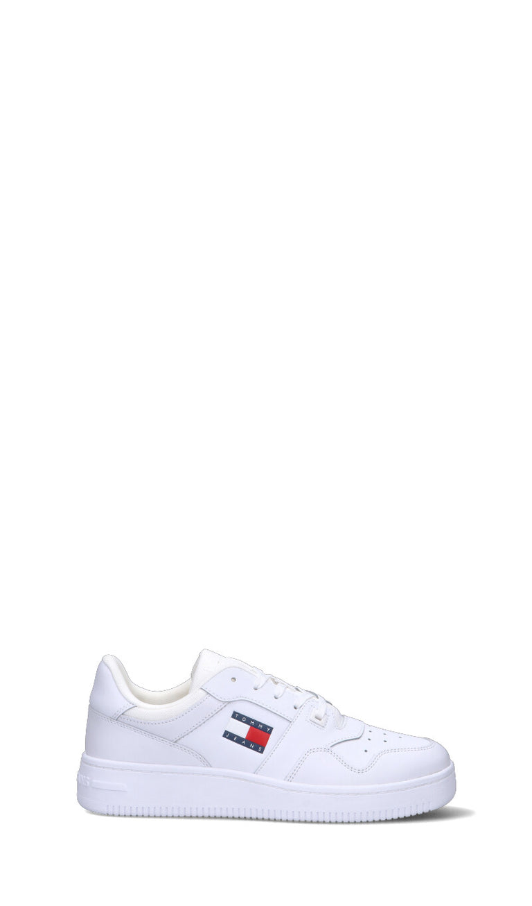 TOMMY HILFIGER JEANS Sneaker uomo bianca in pelle
