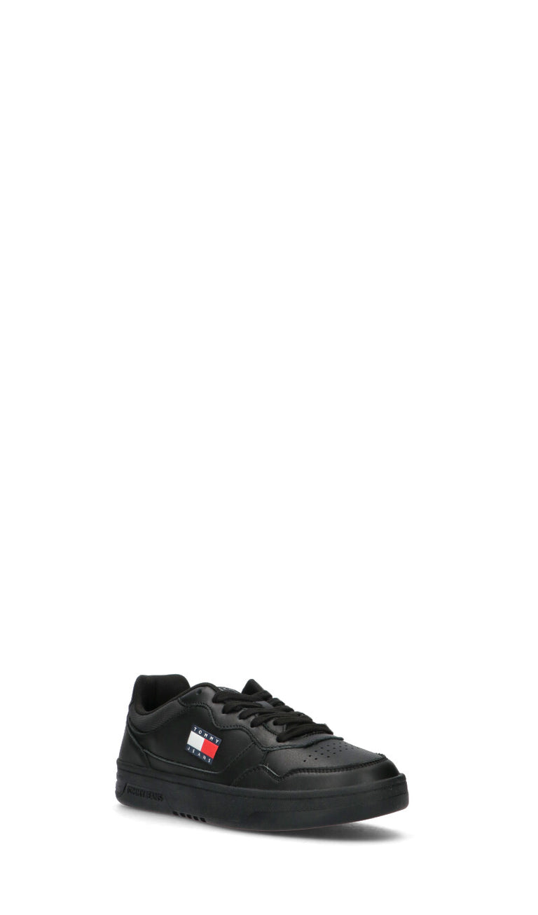 TOMMY HILFIGER JEANS Sneaker uomo nera in pelle