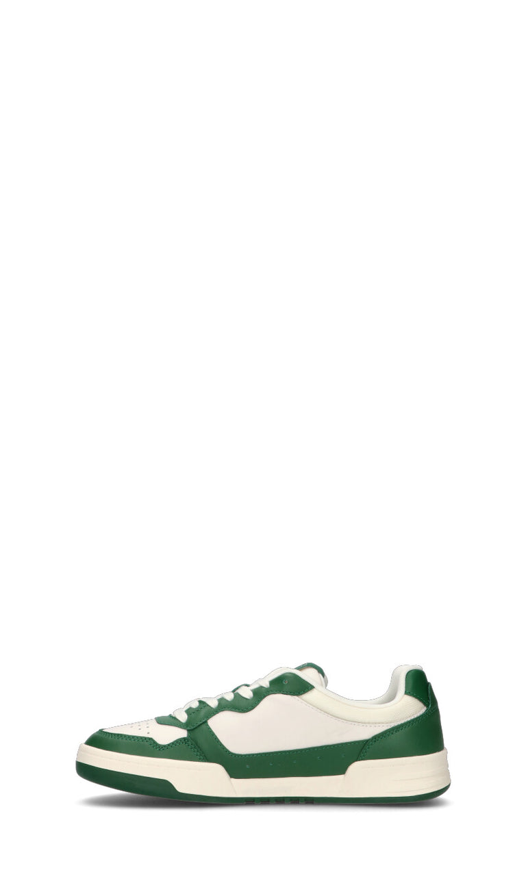 TOMMY HILFIGER JEANS Sneaker uomo verde/bianca in pelle