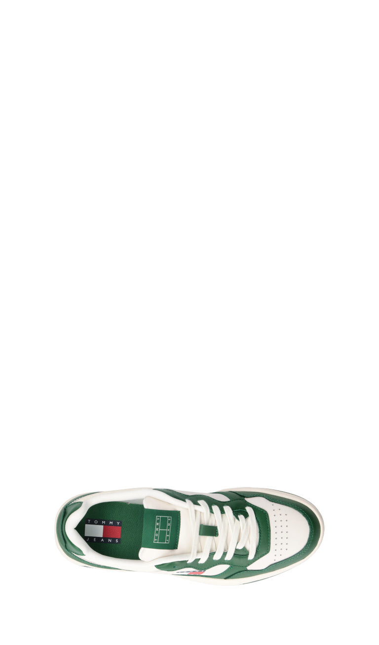 TOMMY HILFIGER JEANS Sneaker uomo verde/bianca in pelle