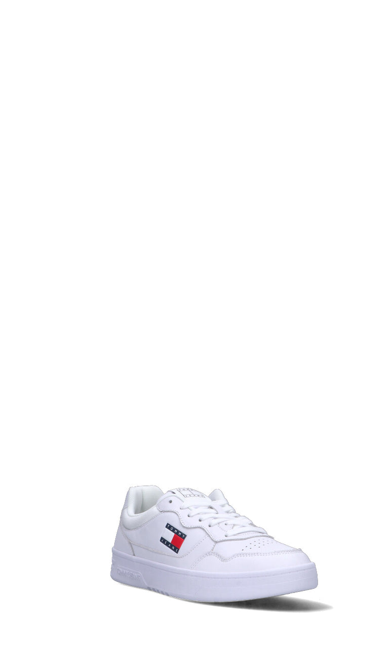 TOMMY HILFIGER JEANS Sneaker uomo bianca in pelle