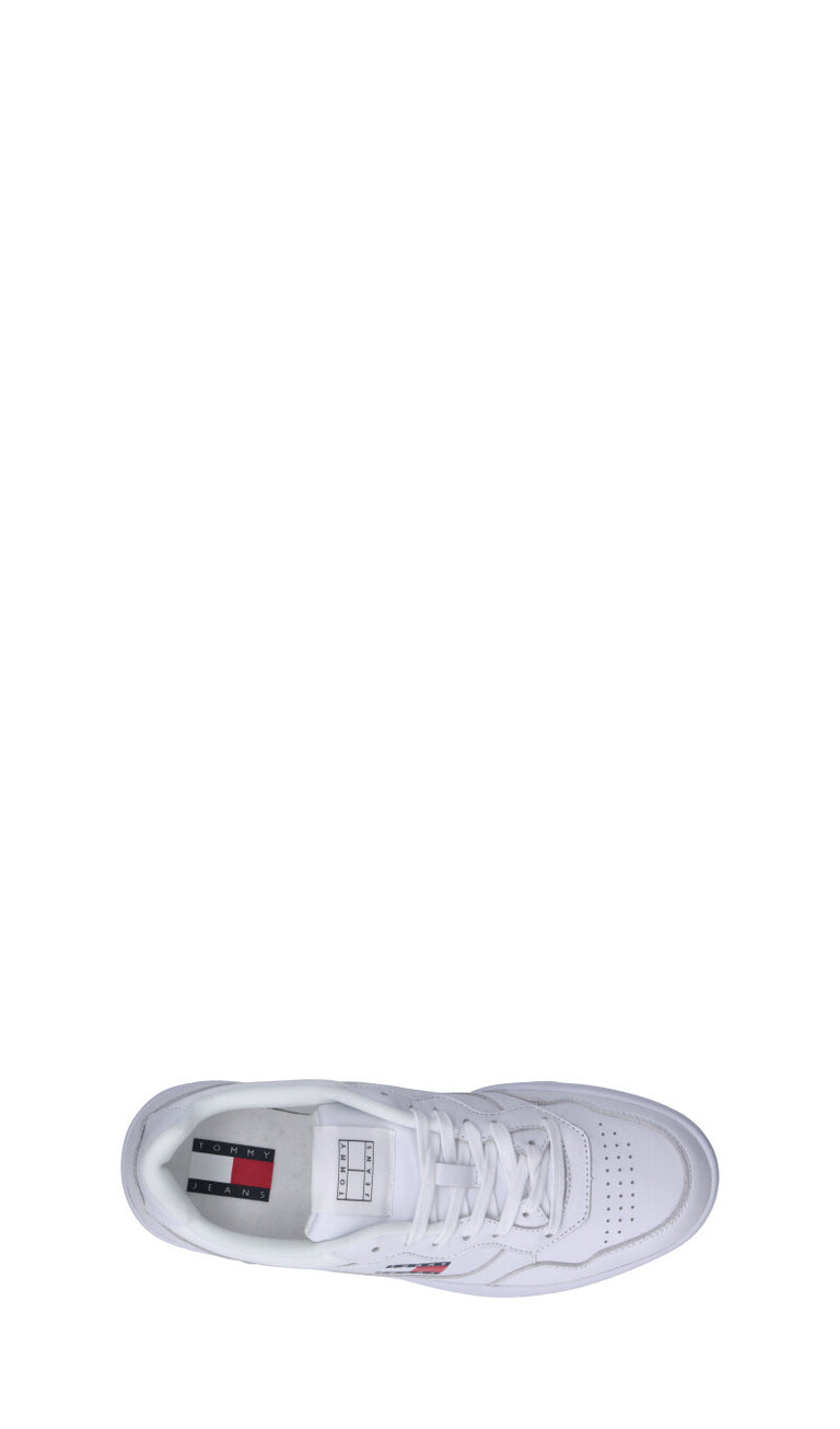 TOMMY HILFIGER JEANS Sneaker uomo bianca in pelle