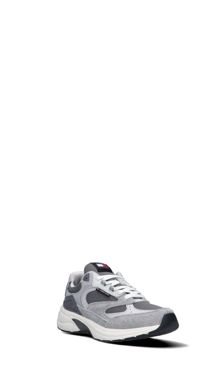 TOMMY HILFIGER JEANS Sneaker uomo grigia in suede