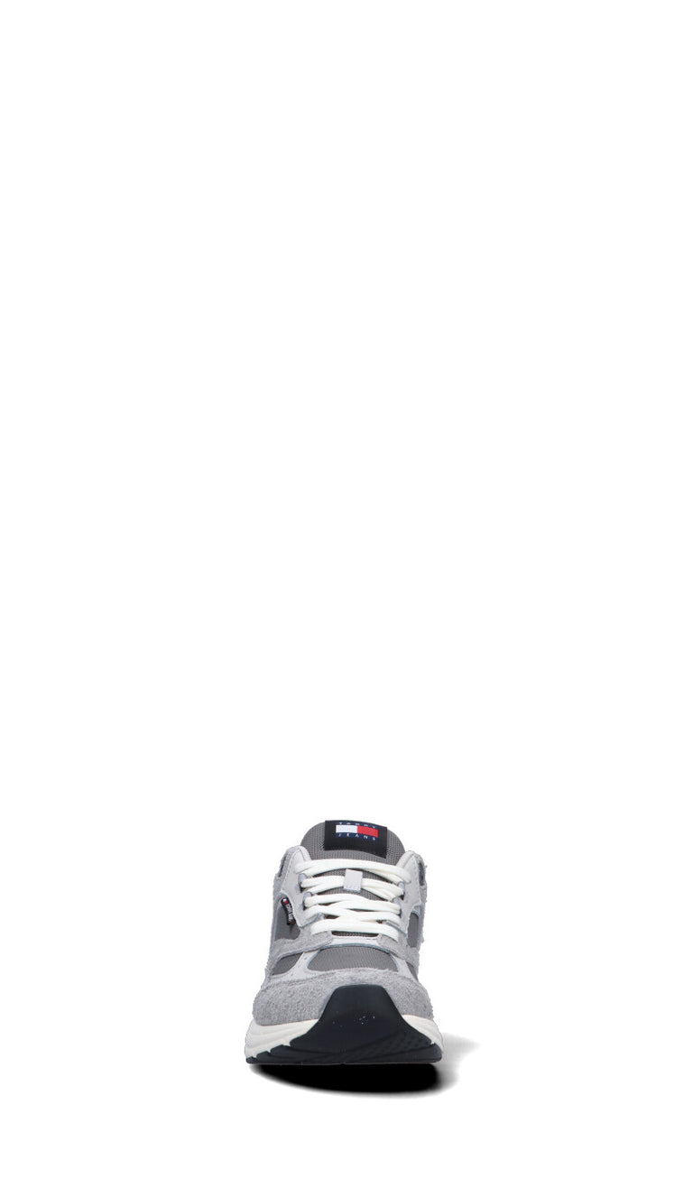 TOMMY HILFIGER JEANS Sneaker uomo grigia in suede