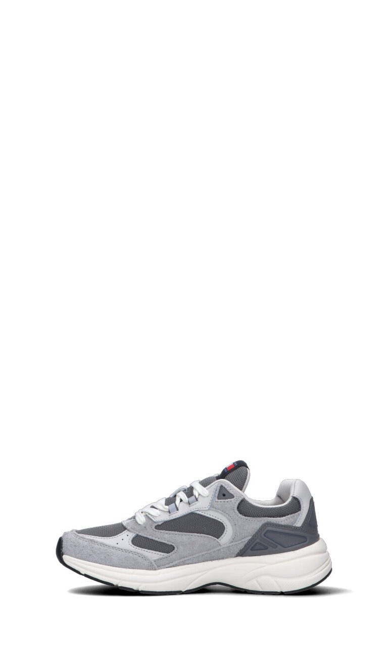 TOMMY HILFIGER JEANS Sneaker uomo grigia in suede