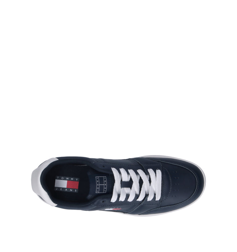 TOMMY HILFIGER JEANS Sneaker uomo blu in pelle