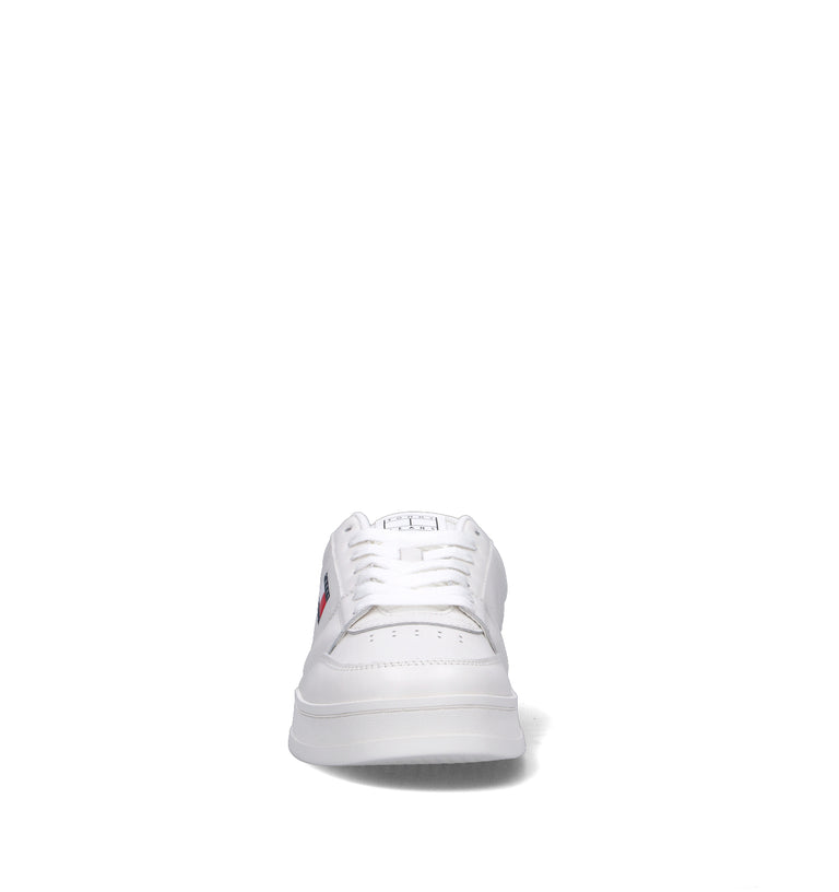 TOMMY HILFIGER JEANS Sneaker uomo bianca in pelle