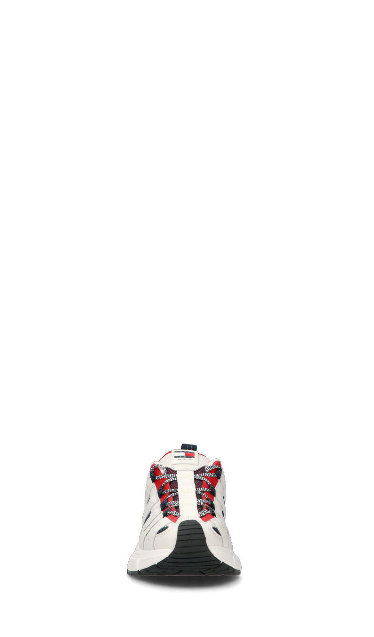 TOMMY HILFIGER JEANS Sneaker uomo bianca in pelle