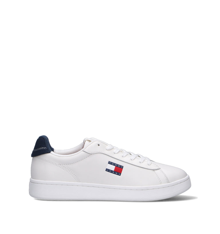 TOMMY HILFIGER JEANS Sneaker uomo bianca in pelle