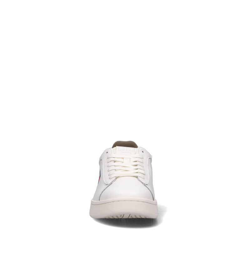 TOMMY HILFIGER JEANS Sneaker uomo bianca/marrone in pelle