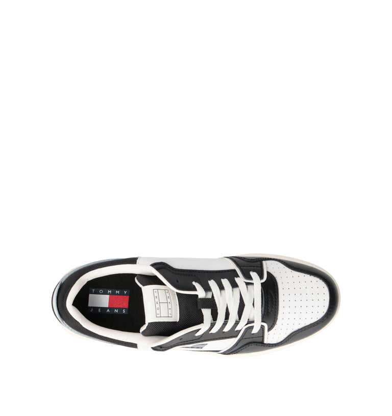 TOMMY HILFIGER JEANS Sneaker uomo bianca/nera in pelle