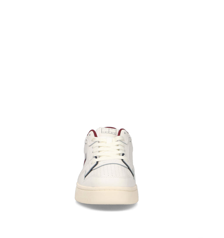 TOMMY HILFIGER JEANS Sneaker uomo bianca/blu in pelle
